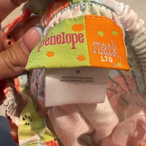 🍒🍒 3/7 BUNDLE Penelope Mack Pink and Orange Girls Sundress - Picture 5 of 6